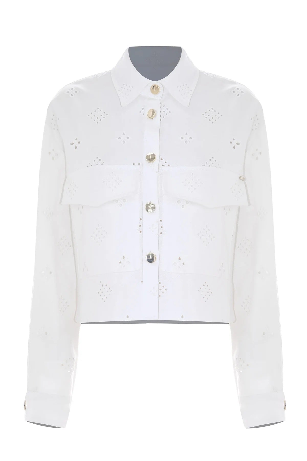 Chaqueta vaquera bordada blanca