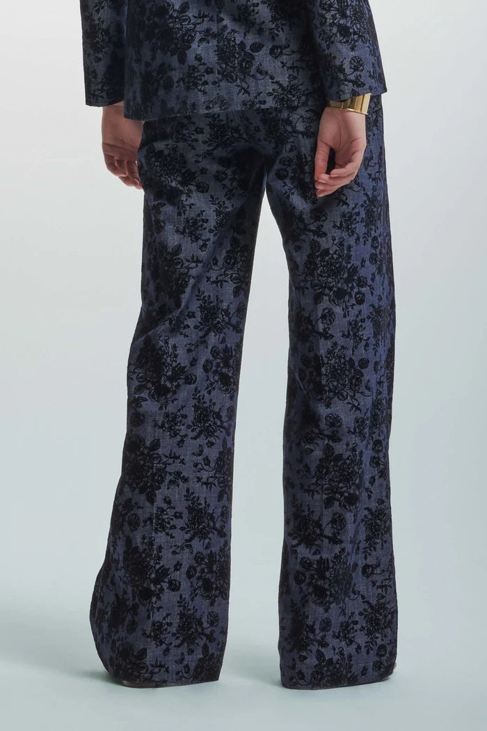 Pantalón denim estampado